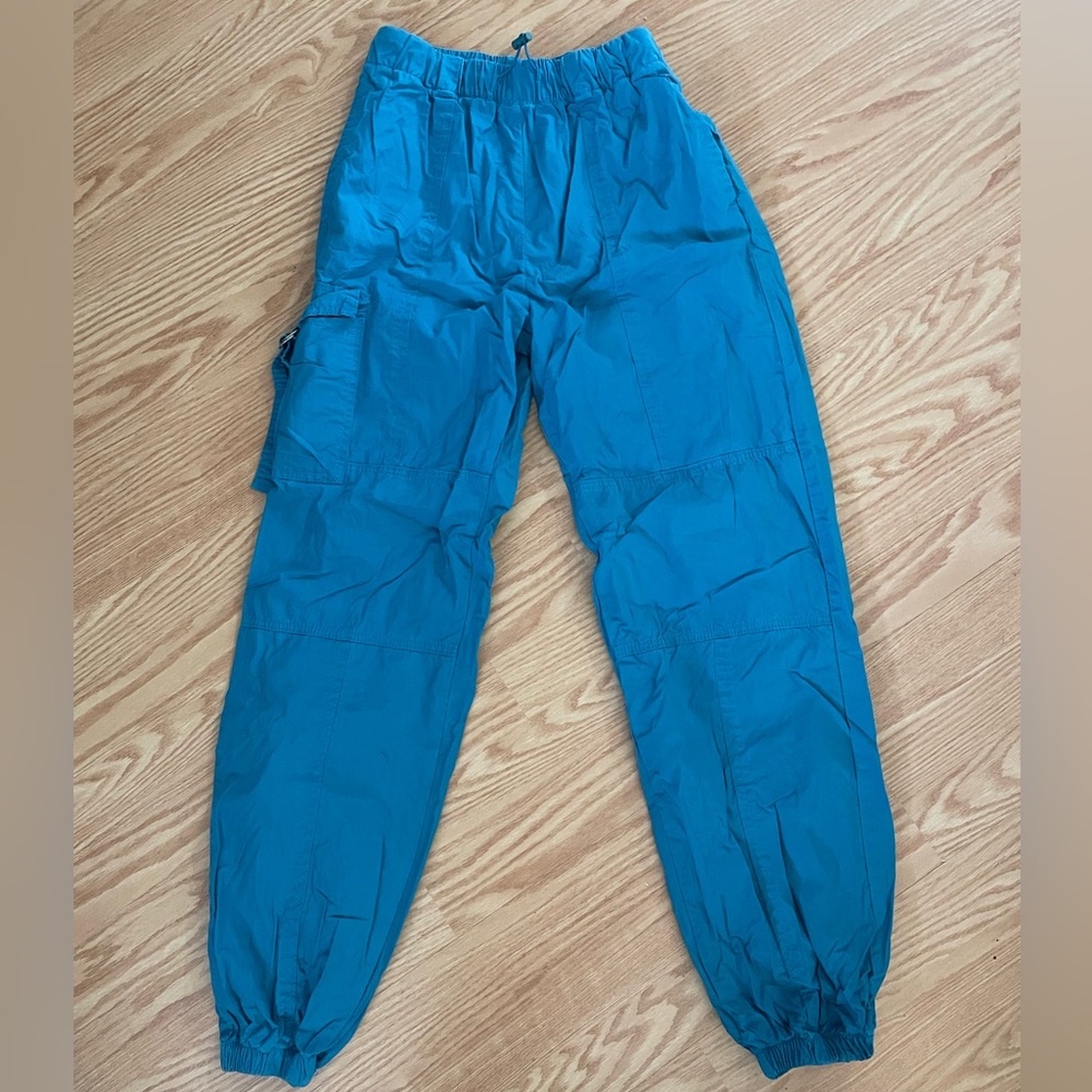 KRÉAMY Teal Cargo Jogger Pants